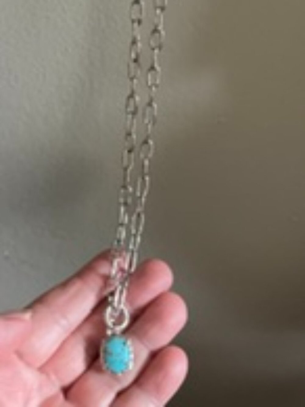 Kendra Scott Daphne Link Silver Necklace with Blue Stone - Picture 2 of 3
